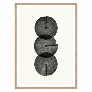 artvoll - Circles No. 3 Poster mit Rahmen