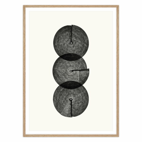 artvoll - Circles No. 3 Poster mit Rahmen