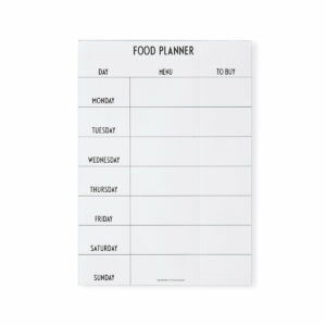 Design Letters - Weekly Food Planner A4