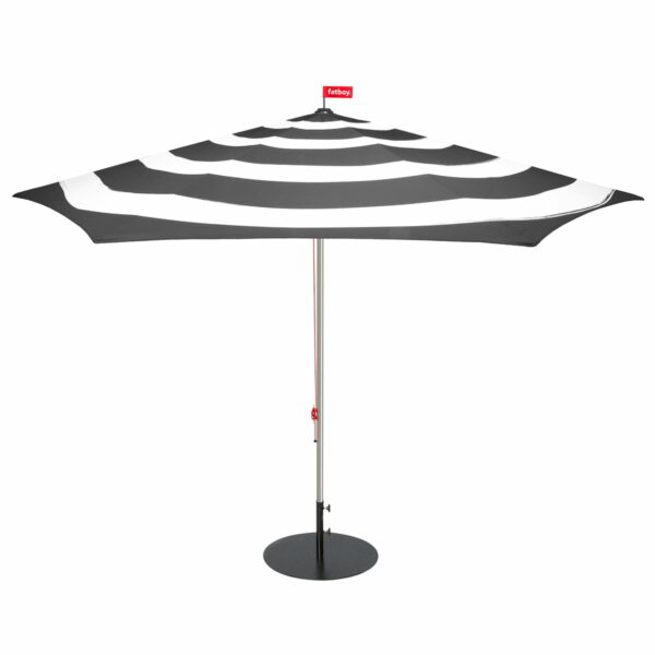 Fatboy - Stripesol Set Sonnenschirm Ø 350 cm anthrazit + Ständer schwarz