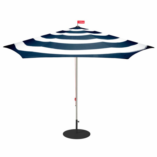 Fatboy - Stripesol Set Sonnenschirm Ø 350 cm dunkelblau + Ständer schwarz