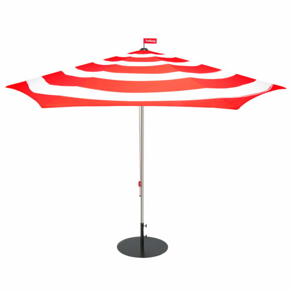 Fatboy - Stripesol Set Sonnenschirm Ø 350 cm rot + Ständer schwarz