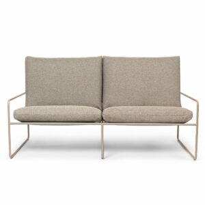 ferm LIVING - Desert Dolce Outdoor 2-Sitzer Sofa - cashmere / dark sand