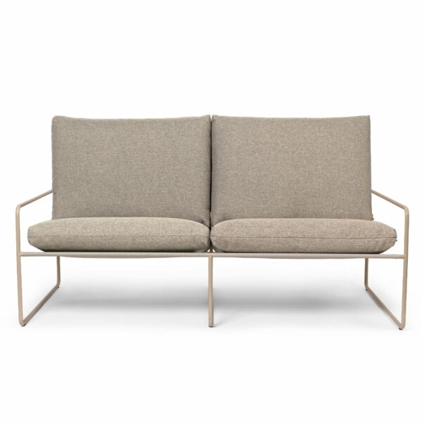 ferm LIVING - Desert Dolce Outdoor 2-Sitzer Sofa - cashmere / dark sand