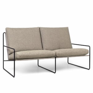 ferm LIVING - Desert Dolce Outdoor 2-Sitzer Sofa - schwarz / dark sand