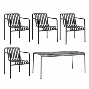 HAY - Palissade Tisch + 4x Dining Armchair