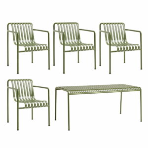 HAY - Palissade Tisch + 4x Dining Armchair