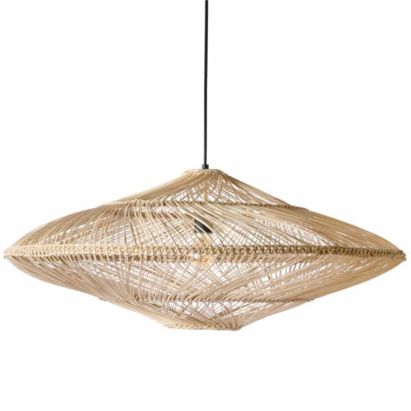 HKliving - Wicker Pendelleuchte oval Ø 80 cm