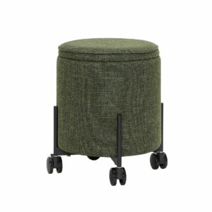 Hübsch Interior - Contain Pouf mit Rollen small Ø 42 x 46 cm