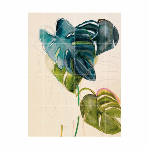 IXXI - Blue Monstera Wandbild