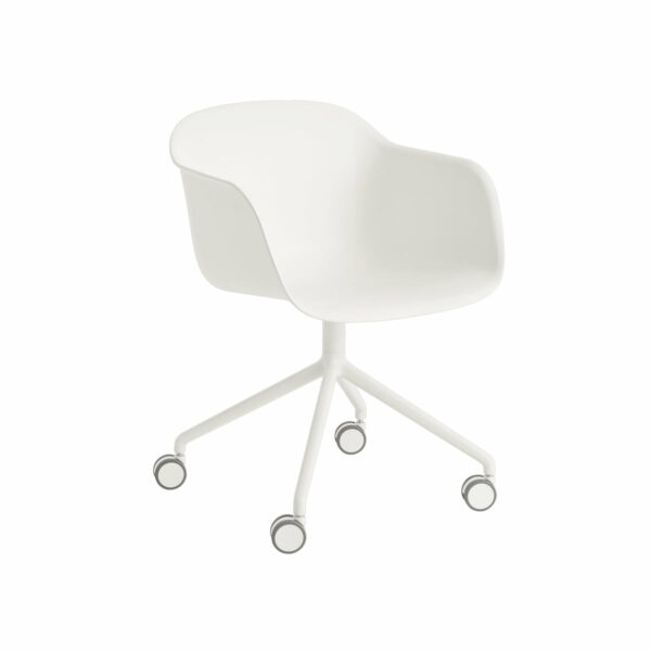 Muuto - Fiber Armchair Swivel mit Rollen