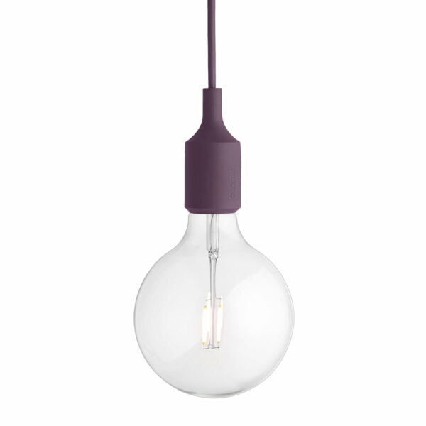 Muuto - Socket E27 LED-Pendelleuchte burgund