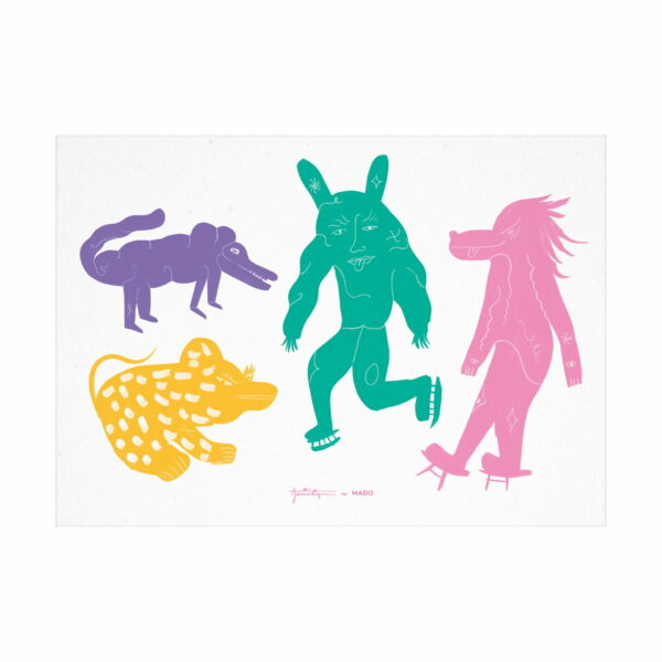 Paper Collective - Four creatures Multi Poster